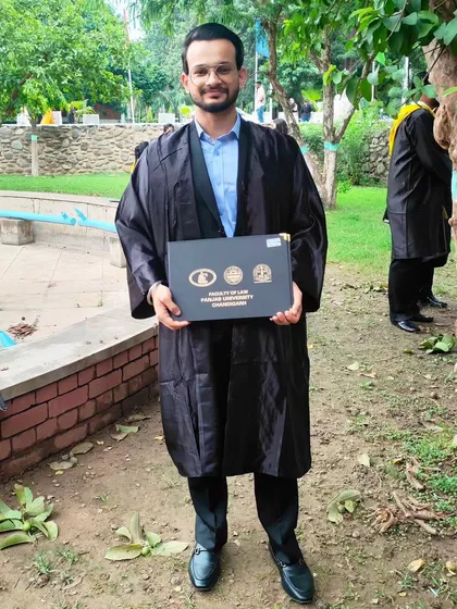 Holding my law degree from Panjab University. This document represents years of hard work and the solid educational foundation upon which I have built my legal career.