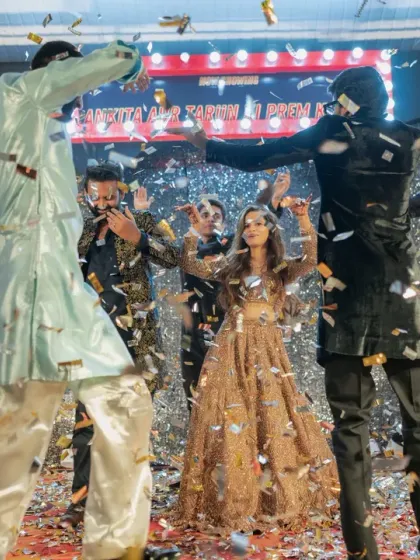 Flinters Management - Custom Wedding Design & Decor Glamorous Sangeet & Reception Nights photo 49