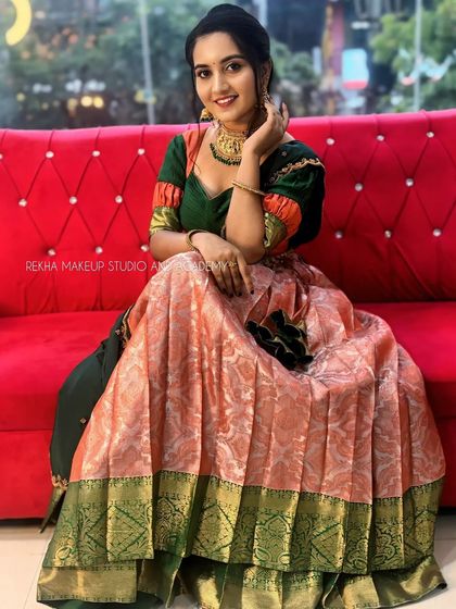 Designer Trends - Ethnic & Occasion Wear Rental Traditional Half Sarees (Langa Voni) photo 20