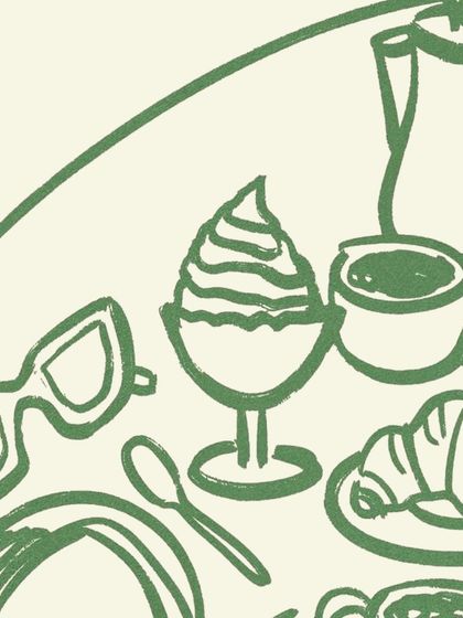 An illustration announcing Le Melt, my new handcrafted ice cream brand, available at all my outlets.