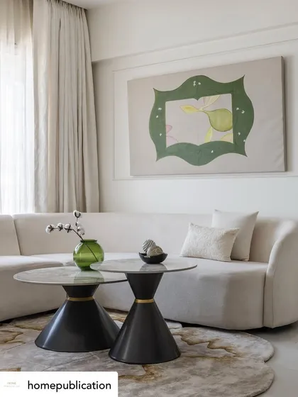 This living room is part of a full home design project I call 'A Soothing Antidote'. The focus was on creating a calm, minimalist space where my custom canvas art becomes a gentle focal point, blending seamlessly with the serene, neutral palette.