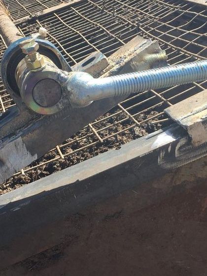 A close-up of another broken part on the sifter. It often feels like one step forward, two steps back. These mechanical failures are a constant hurdle in our operation.