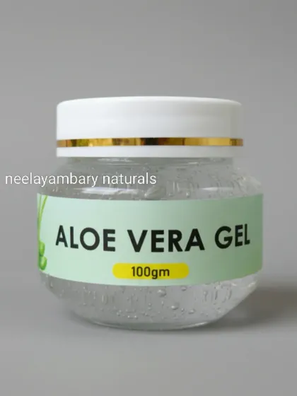 Our pure Aloe Vera Gel. This is a multi-purpose product that can be used for both skin and hair. It moisturizes, soothes sunburn, reduces acne, and helps control dandruff.