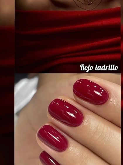 A closer look at "Rojo ladrillo" or brick red, a perfect shade for the fall season.