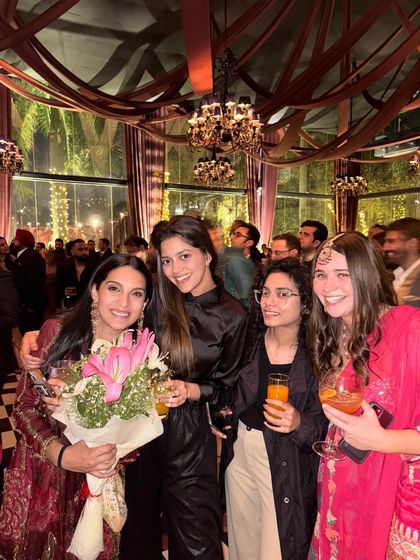 Surrounded by happy clients and friends at a wedding. It's a joy to see everyone celebrating and to be a part of their special day.