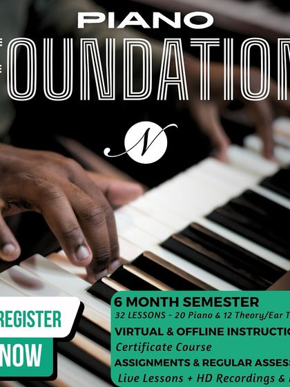 Our Piano Foundation course is designed for those starting their musical journey. This 6-month semester includes 32 lessons, covering both practical technique and essential theory and ear training. We provide assignments, regular assessments, and HD recordings to support you every step of the way.