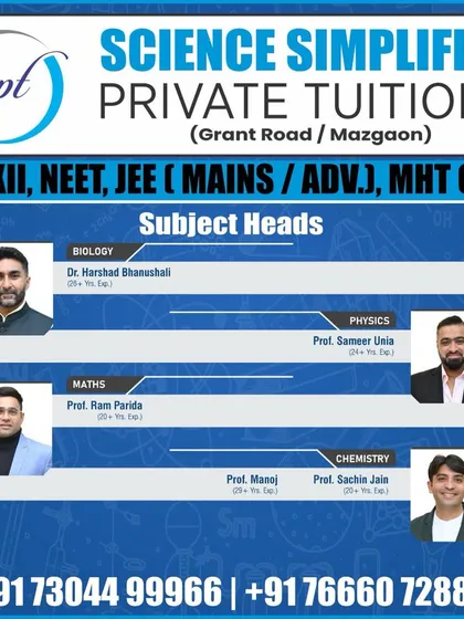Results like these are possible because of a strong, experienced team. I work with subject heads who each have over 20 years of experience in Physics, Chemistry, and Biology, ensuring every student builds a solid conceptual foundation for their medical entrance exams.