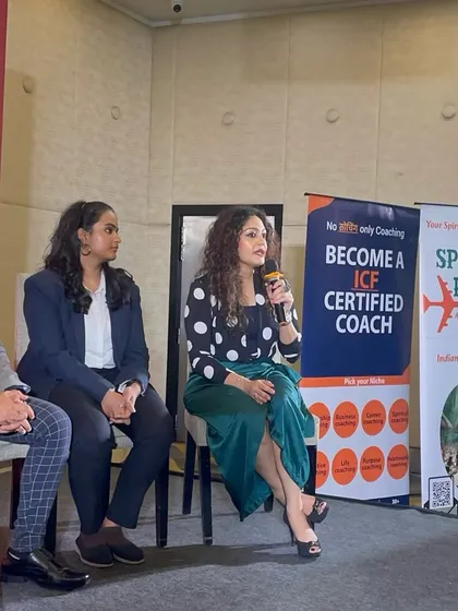Speaking as a panelist at the Indian Coaching Summit. I often use these platforms to emphasize that our visual image, from our clothes to our body language, is a powerful form of communication.