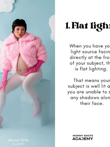 An example of flat light, where the light source faces the subject directly to minimize shadows.