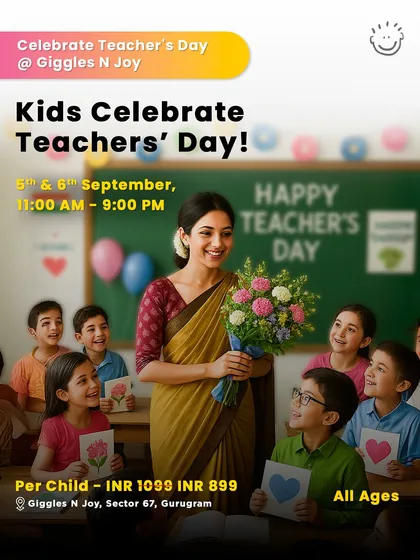 Another Teacher's Day celebration, this time at Giggles N Joy, with special activities for kids to honor their teachers.