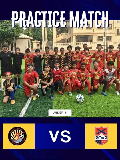 Our Under-11 team before their friendly match against Roar FA.
