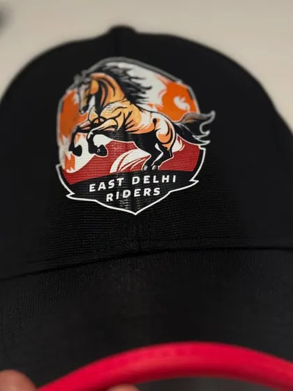 The East Delhi Riders cap. Proud to continue my journey with this franchise for Season 2 of the DPL.