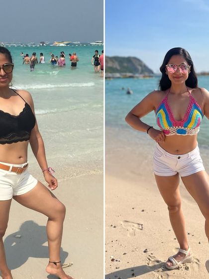 My transformation from 2018 to 2024. I've learned to stop crash-dieting for vacations and instead embrace a consistently strong and healthy body year-round.