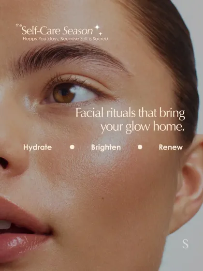 The Self-Care Season is here. Our facial rituals to hydrate, brighten, and renew are designed to bring your glow home for the holidays.