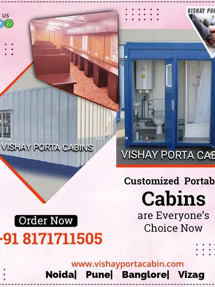 Customized portable cabins are everyone's choice now. From office workspaces to portable bathrooms with geysers and showers, I can build a unit that fits your specific requirements.