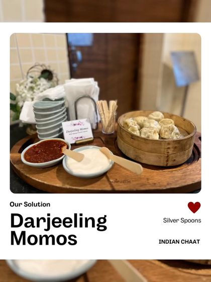 Steamed Darjeeling Momos served in a traditional bamboo steamer basket with spicy red chutney and mayonnaise. This is a popular Pan-Asian addition to my Indian street food menu.