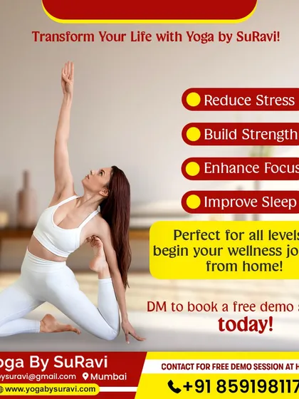 Transform your life with our at-home yoga sessions. We help you reduce stress, build strength, enhance focus, and improve sleep.