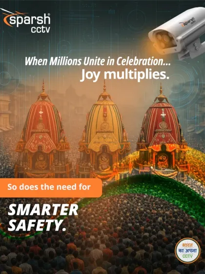 When millions unite in celebration, the need for smarter safety multiplies. For events like the Rath Yatra, I deploy intelligent surveillance to manage large crowds and ensure the joy of the festival is matched with robust security.