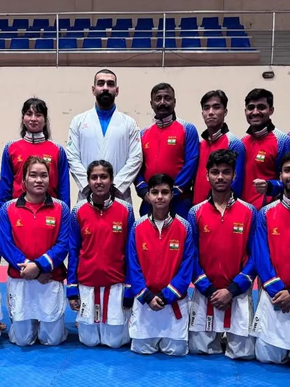 Our Indian team, ready for the intensive 15-day Kumite training camp in Nepal. This fully-funded initiative is a first in South Asian karate history, designed to produce world-class fighters.
