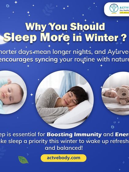The Ayurvedic Reason to Sleep More in Winter. Nature gives us longer nights in winter for a reason. Ayurveda encourages us to sync with this rhythm and get more rest. Sleep is essential for boosting immunity and restoring energy, so I advise my clients to make it a priority this season.