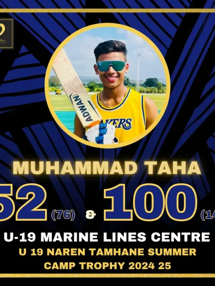 Muhammad Taha shines in selection matches with a century and a half-century.