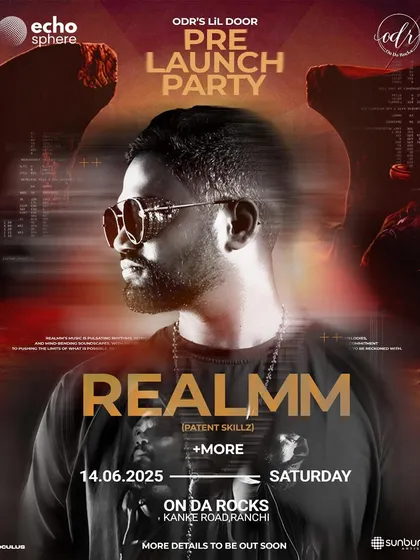 My solo artist poster for the ODR's Lil Door pre-launch party in Ranchi. The steampunk-style glasses and glitchy design give it a cool, edgy vibe.