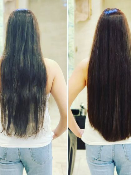 This is what 30 inches of pure human virgin hair with 200 grams of mega volume looks like. A truly breathtaking transformation for a client who wanted maximum length and fullness.