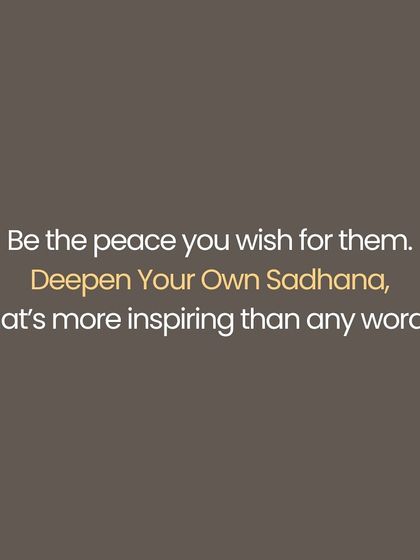 For International Day of Yoga, a reminder to all practitioners. You do not need to rescue anyone. Be the peace you wish for them. Deepen your own sadhana, as that is more inspiring than any words. Hold space, not lectures, and lead with love.