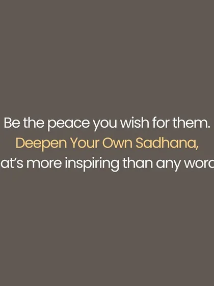 For International Day of Yoga, a reminder to all practitioners. You do not need to rescue anyone. Be the peace you wish for them. Deepen your own sadhana, as that is more inspiring than any words. Hold space, not lectures, and lead with love.