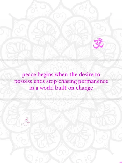 Peace is not something you find; it is what remains when you stop chasing permanence in a world that is built on constant change.