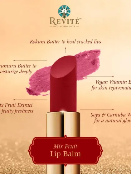 For a fruity treat, try my Mix Fruit Lip Balm. It uses Kokum and Murumuru butter to heal and moisturize, while mix fruit extract provides a fresh scent and helps with skin rejuvenation.