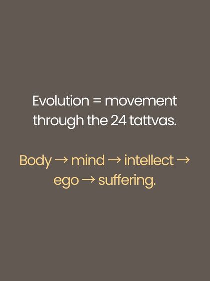 The Sāṅkhya philosophy provides the map for the journey of consciousness. Evolution is the outward movement into identity, through the body, mind, and ego. Involution is the yogic return journey inward, dissolving that identity to find freedom. Understanding this cosmic dance of Puruṣha (stillness) and Prakriti (movement) changes everything about how we see our practice.
