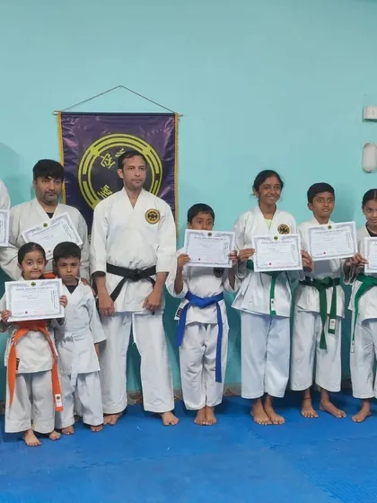 I am immensely proud to stand with my students after a successful grading. This moment represents their hard work, perseverance, and commitment to the path of Shorin-Ryu Seibukan karate.