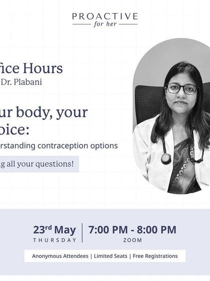Join our free webinar to understand your contraception options. This is your chance to ask an expert gynaecologist your questions in a safe, non-judgmental space.