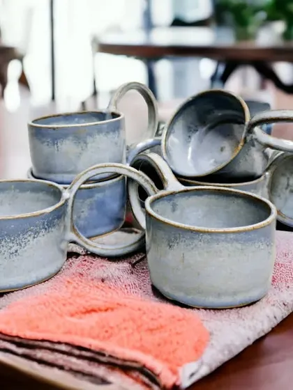 Exciting news. My popular ceramic handmade cups with big, comfortable handles will be restocked soon. Stay tuned for the announcement.