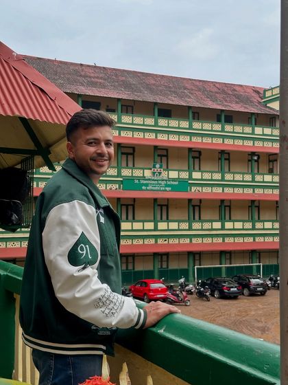 A happy moment after the successful annual day event at my school. This place always reminds me of my own journey and the motto, 'Born for Greater Things'.