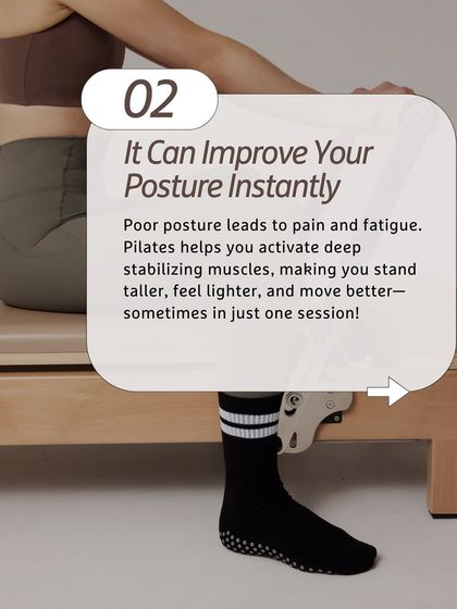 Did you know Pilates can improve your posture almost instantly? By activating deep stabilizing muscles, you'll learn to stand taller and feel lighter, often after just one session.