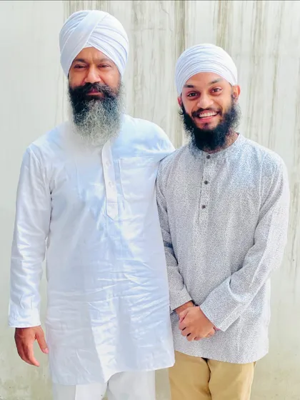 A photo with my Guru, Ustad Joginder Singh Ji. He is my guide and my inspiration. On Guru Purnima and every day, I seek his blessings.