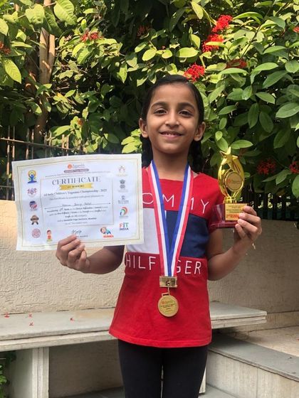 Congratulations to Heeva Patel from Ahmedabad for achieving 3rd Prize in Yogasana. Her calm determination and sincere practice remind us that even the youngest yogis can create a big impact with their focus.