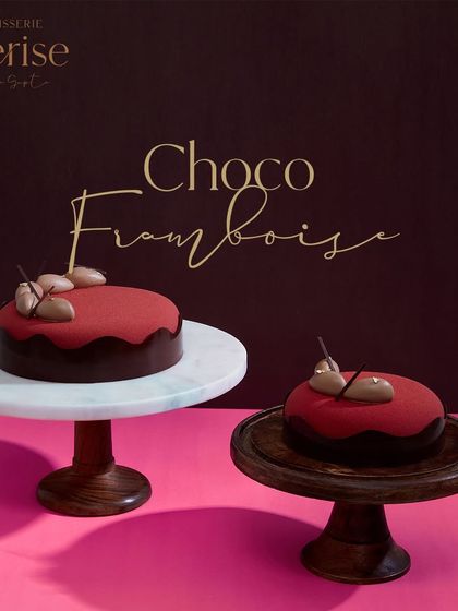 The Choco Framboise, available in two sizes. The tartness of raspberries and the deep flavour of dark chocolate make for a perfect pairing.