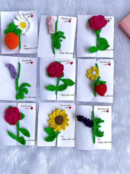 I loved packing each of these bookmarks on its own "Handmade with Love" card. This picture shows a variety of the designs I made for a custom order.