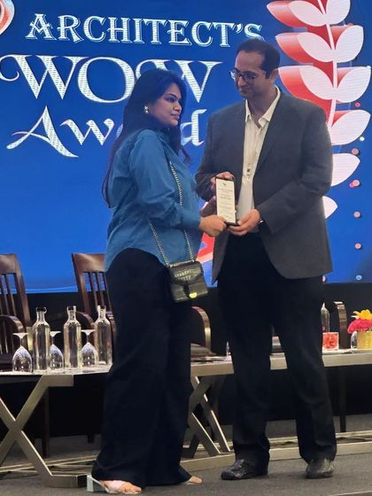 Receiving an award at the Architect's WOW Awards summit. It's always an honor to have our work recognized by the industry and my peers.