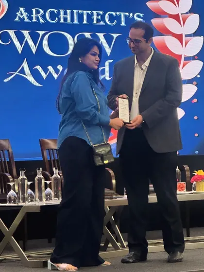 Receiving an award at the Architect's WOW Awards summit. It's always an honor to have our work recognized by the industry and my peers.