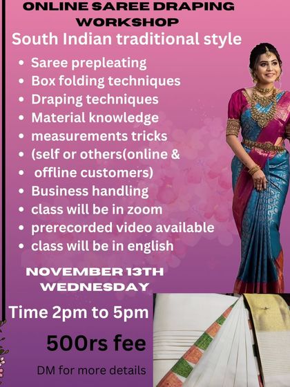 A flyer for a November workshop, emphasizing that the class is suitable for both personal and professional learning.