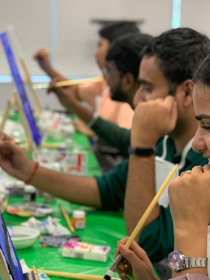 Paint Bar - Corporate Events & Team Building Classic Office Sip & Paint photo 25