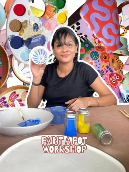 Our Paint-a-Pot workshop is one of the five exciting things you can do at the studio. It's perfect for adding your unique touch to a masterpiece.