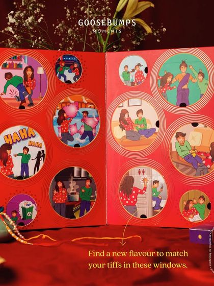 Find a new flavour to match your tiffs. The entire box is designed as a nostalgic journey, with each window holding a treat that complements the sweet and sour memories of growing up together.