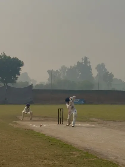 A batsman is clean bowled. A great delivery.