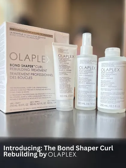 Introducing the Olaplex Bond Shaper Curl Rebuilding treatment. This professional system is designed to restore and revive your curls from the inside out.