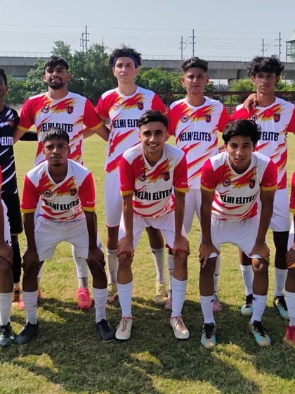 The U-19 starting lineup, looking focused and determined before their match.